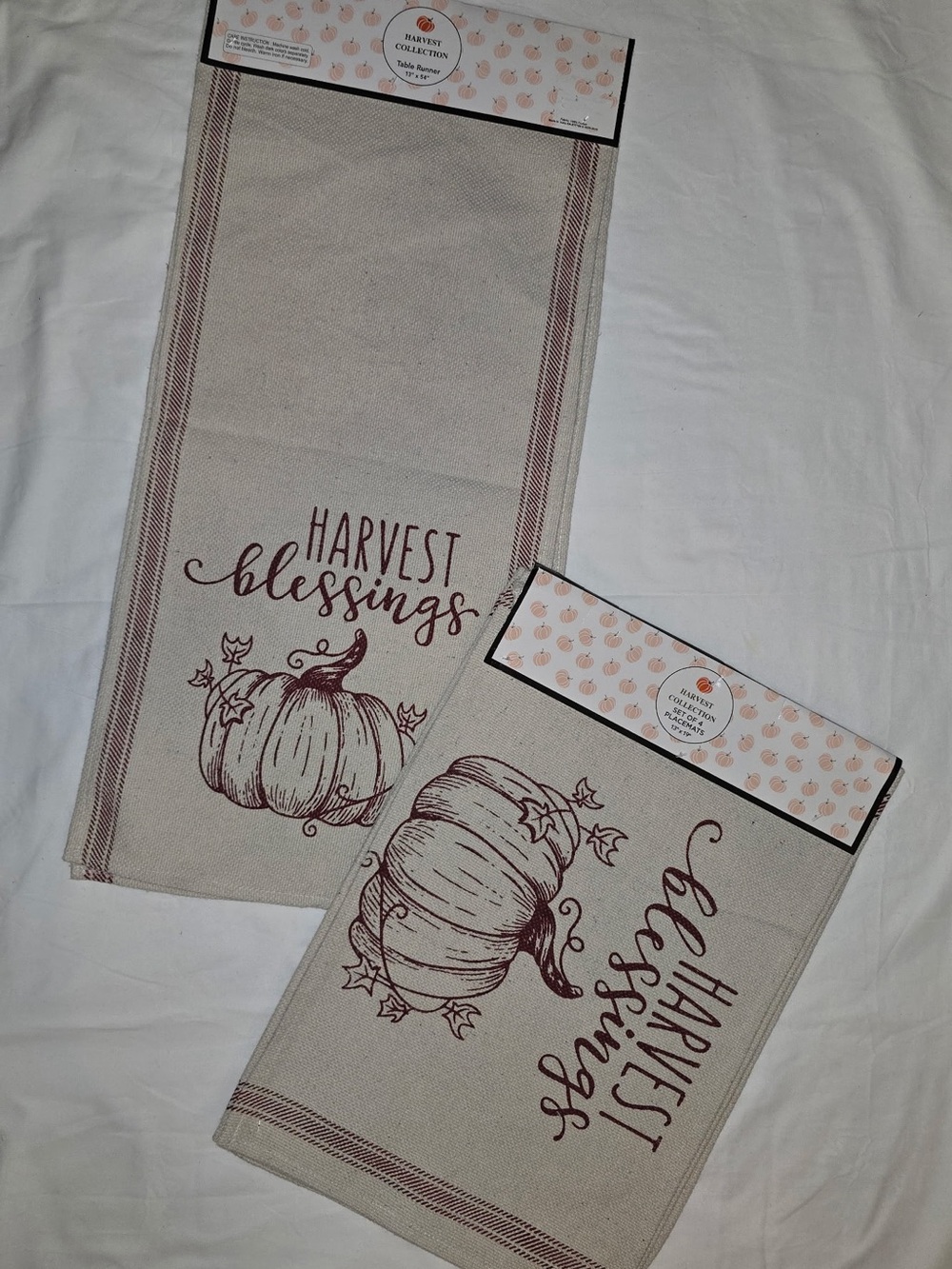 Harvest Blessings Table Runner & 4pc Placemats Combo